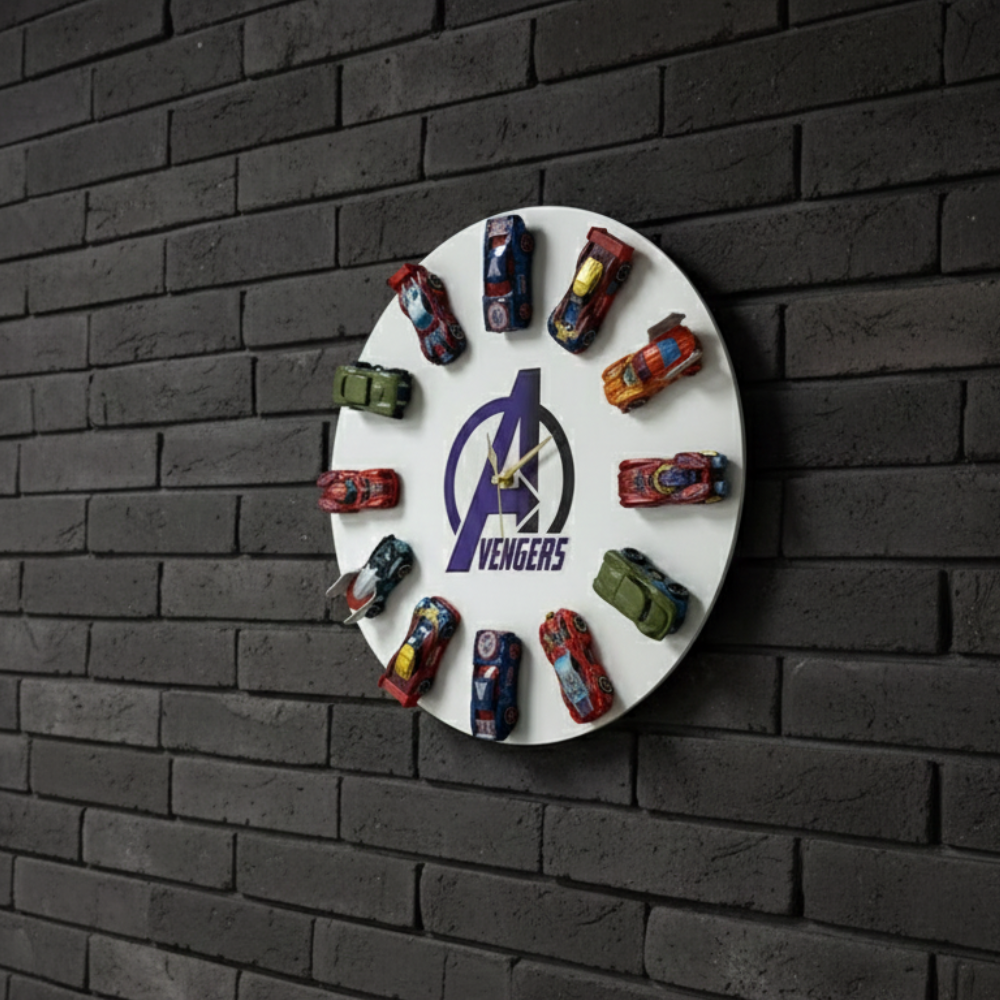 Avengers Mini Car Decor Clock