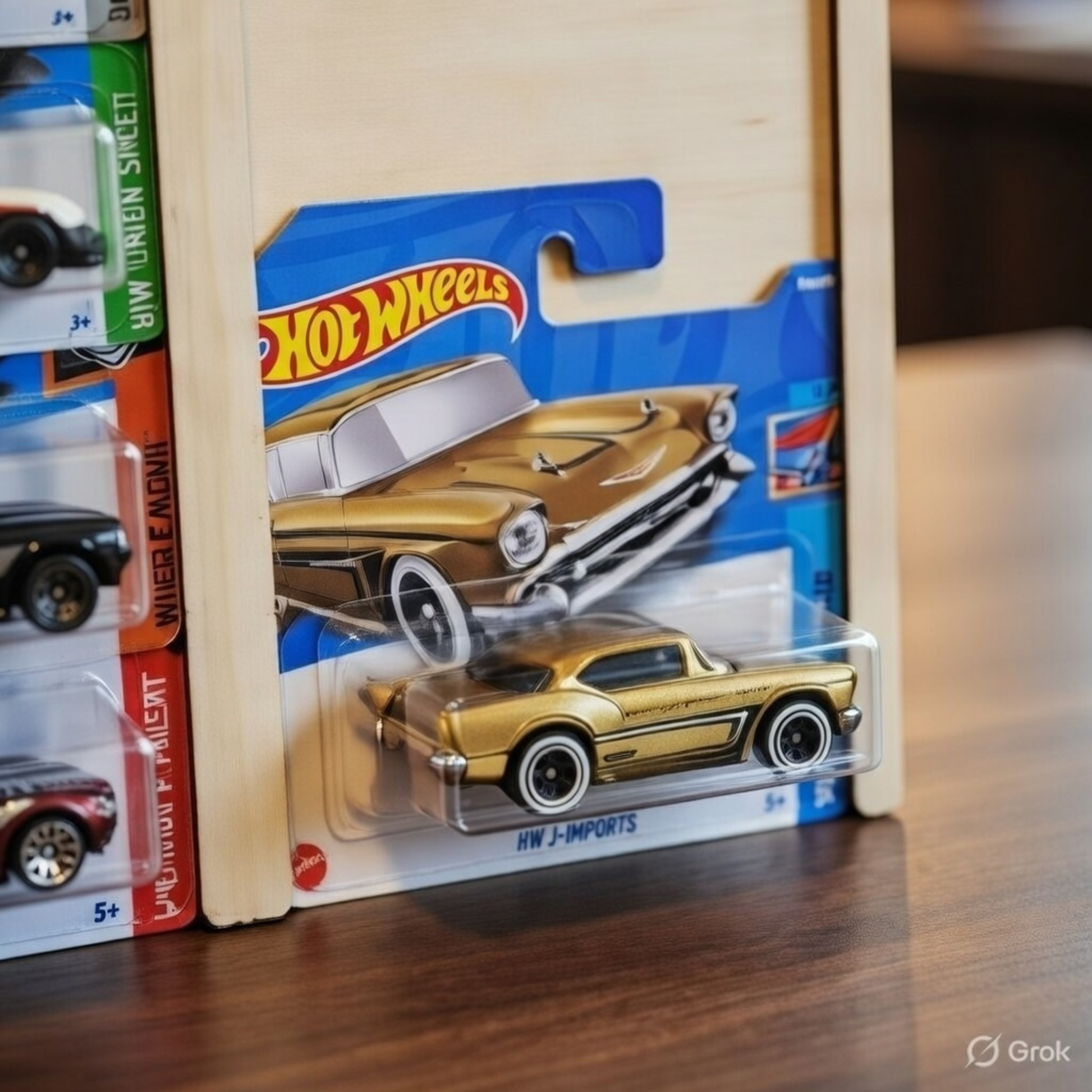 Hot Wheels Wooden Wall Display Rack