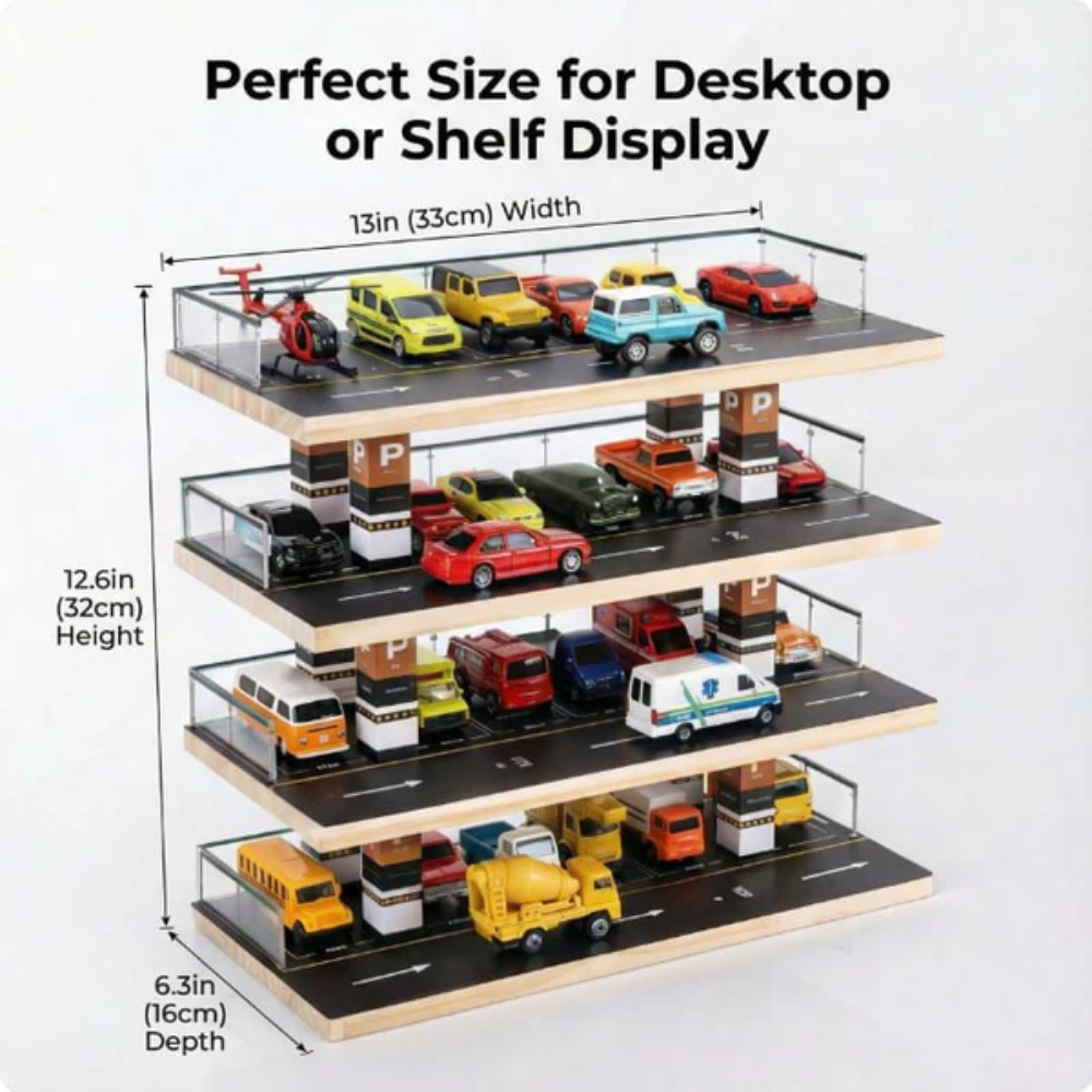 Toy Car 4-Level Parking Garage Playset (Without Cars)