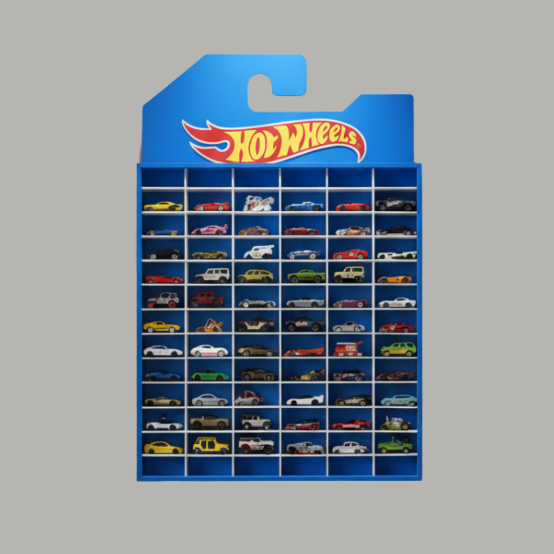 Hot Wheels Mega Display Rack – 78 Car Wall Organizer