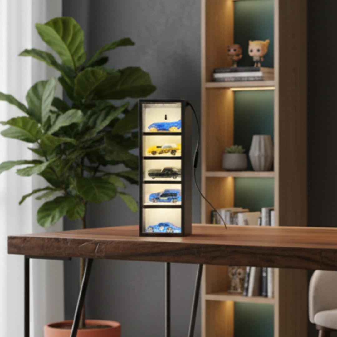 Compact LED Mini Car Display Case
