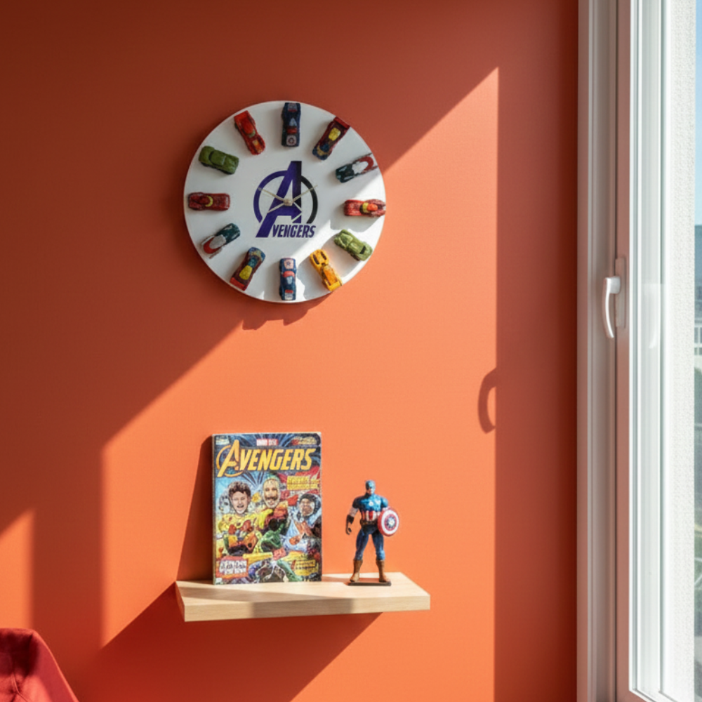 Avengers Mini Car Decor Clock