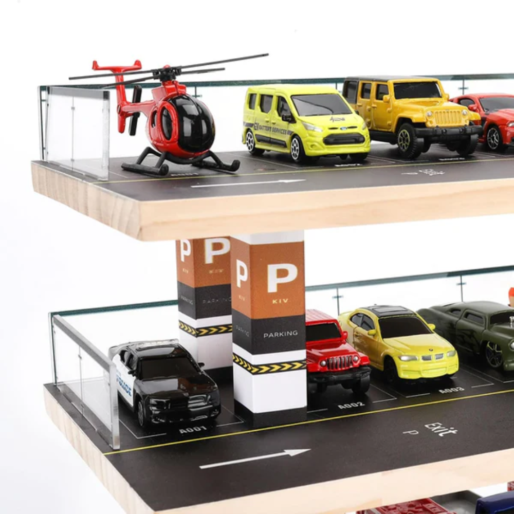 Toy Car 4-Level Parking Garage Playset (Without Cars)