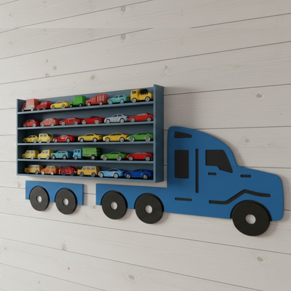 Truck-Shaped Diecast Display Rack for Collectors