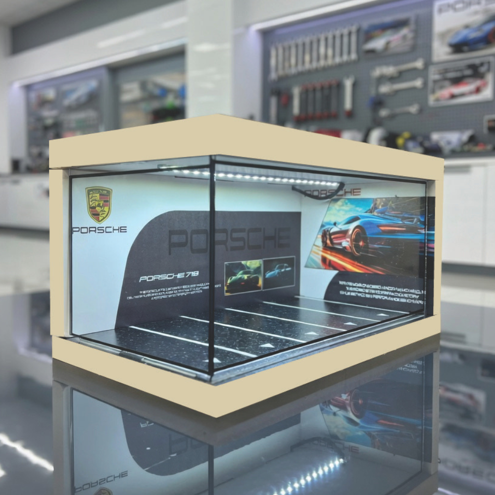 Porsche Luxury Car Showroom Diorama ⚫🏁