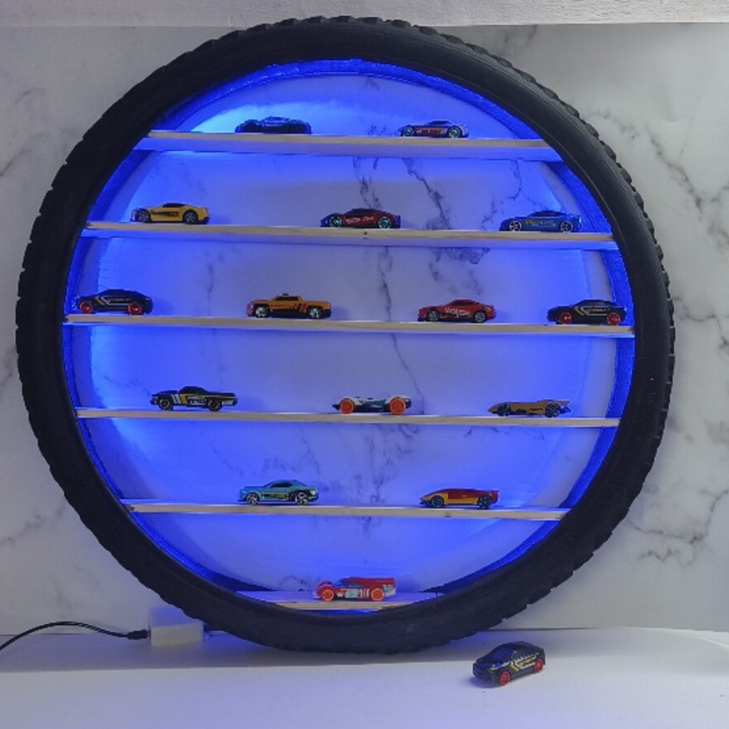 Wall-Mounted Shelf for Hot Wheels, Diecast Cars