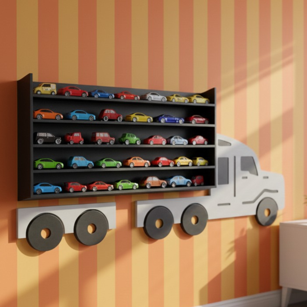 Truck-Shaped Diecast Display Rack for Collectors