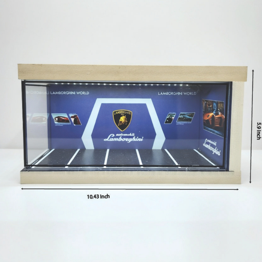 Blue Lamborghini Luxury Car Showroom Diorama 💙🐂