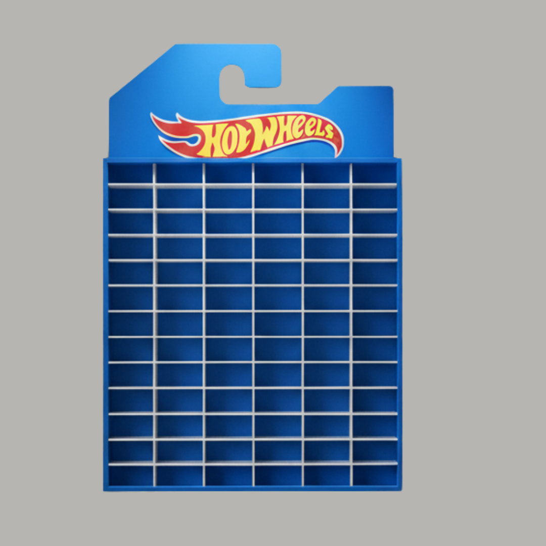 Hot Wheels Mega Display Rack – 78 Car Wall Organizer